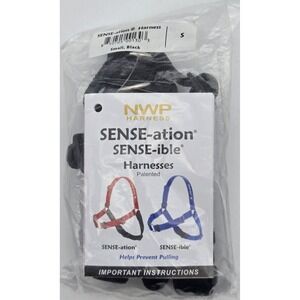 SENSE-ation No Pull Dog Trainer Walking Harness Small Black Nylon Adjustable Pet